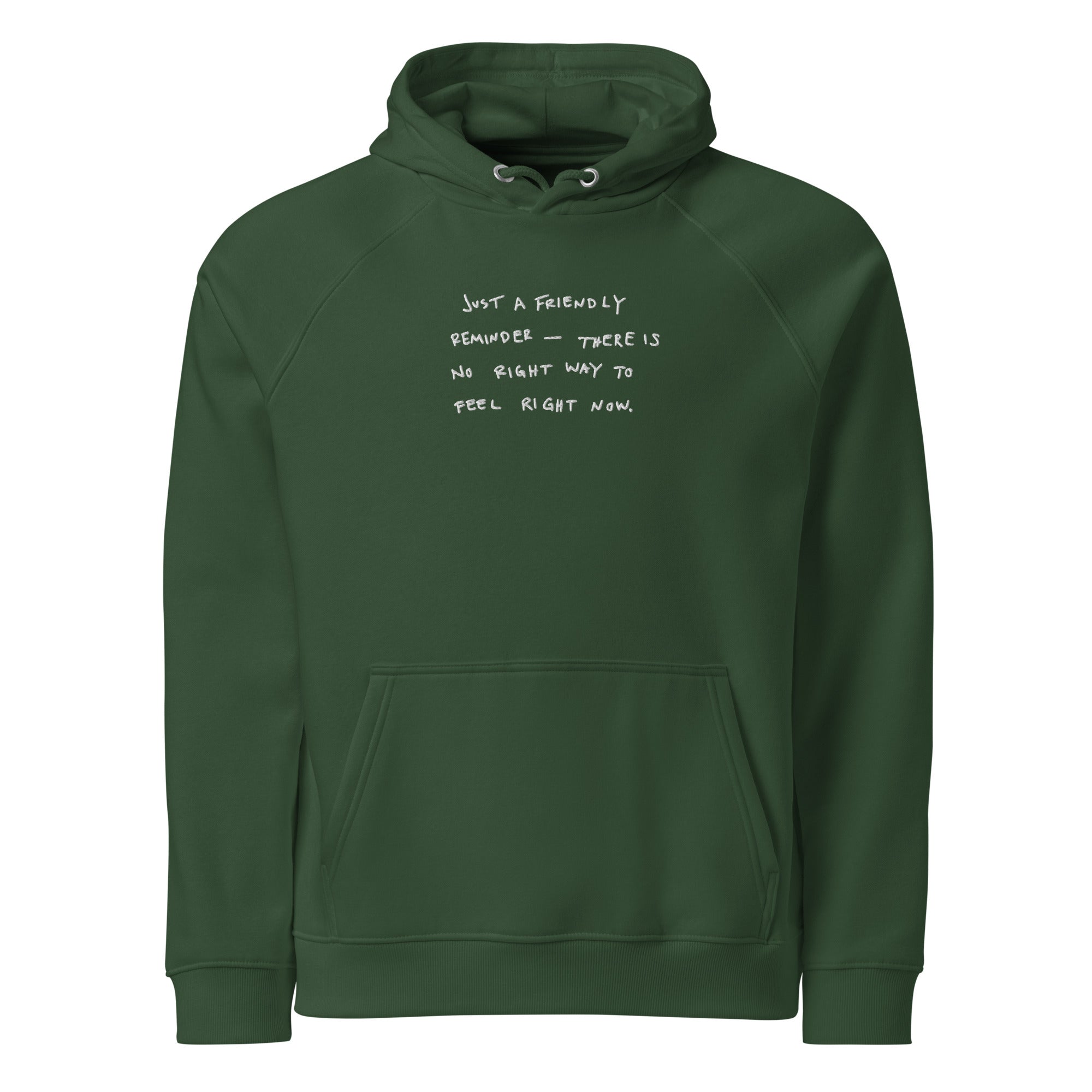 Friendly.reminder // Unisex Hoodie // Stick (Front) + Print (Back)